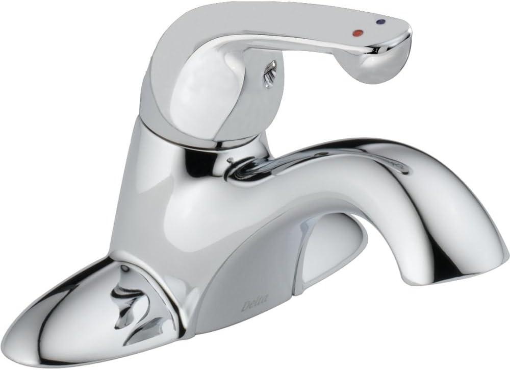 Sleek Polished Chrome Single Handle Centerset Lavatory Faucet