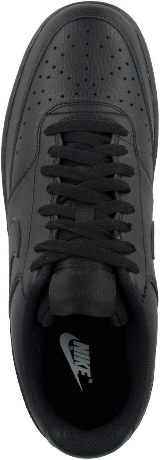 Men's Black Genuine Leather High-Top Casual Sneakers