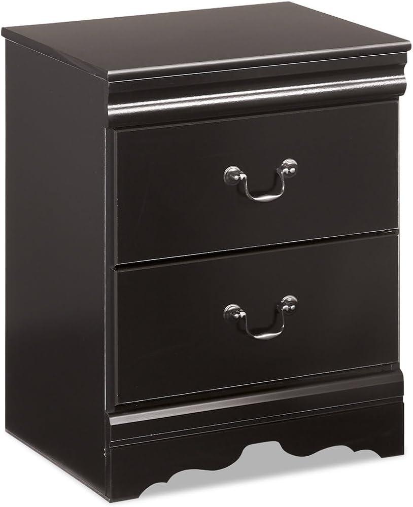 Signature Design by Ashley Casual Huey Vineyard 2 Drawer Nightstand, Black