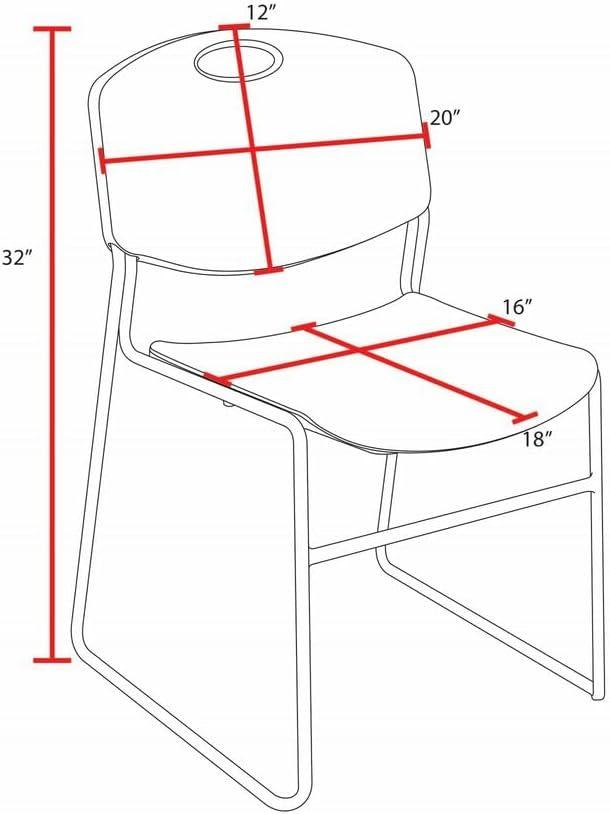 Regency  Zeng Stack Chair, Blue - Pack of 4