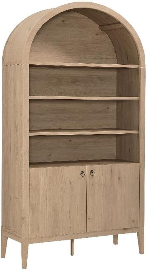 Modway Nolan 74" Tall Arched Storage Display Cabinet Bookshelf