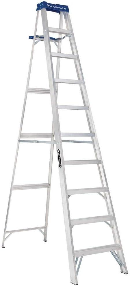 Louisville Ladder 10 ft. Aluminum Step Ladder with 250 lbs. Load Capacity Type I Duty Rating