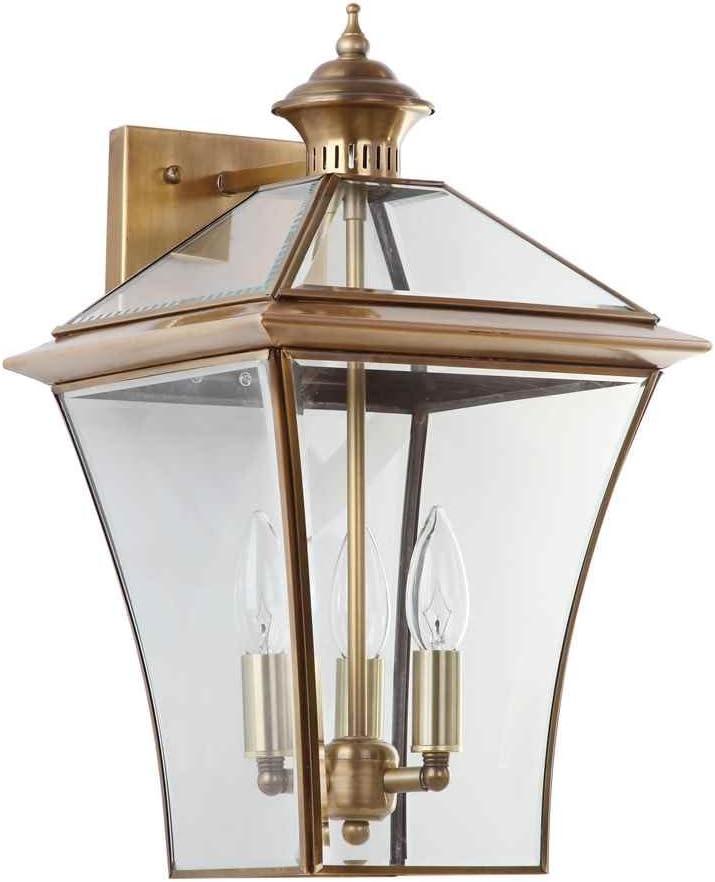 Virginia Brass 17.75" Triple Light Outdoor Wall Sconce