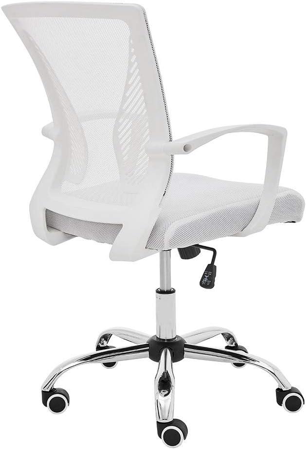 Zuna White Mesh Mid-Back Adjustable Swivel Task Chair