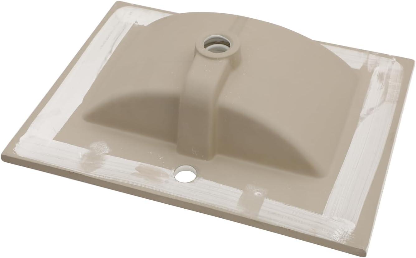 Sarlai 24 Inch Bathroom Vanity Sink Tops - White Drop In Bathroom Sink Ceramic Topmount Rectangular Vanity Top with Overflow