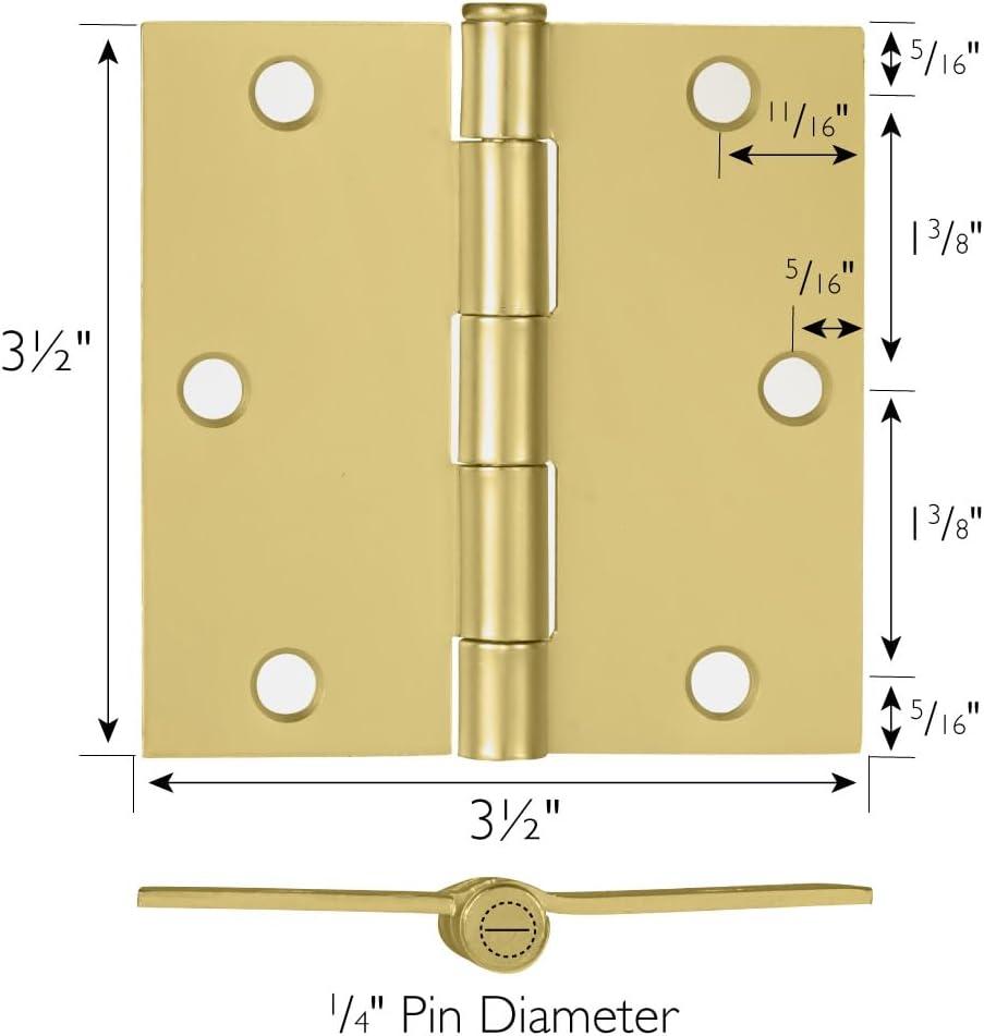 Design House 3-1/2 in. Butt Bearing 10 Door Hinges (Set of 10)