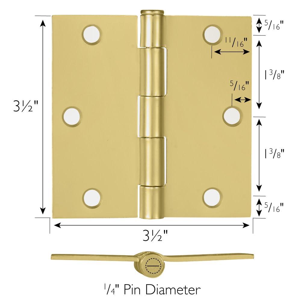 Design House 3-1/2 in. Butt Bearing 10 Door Hinges (Set of 10)