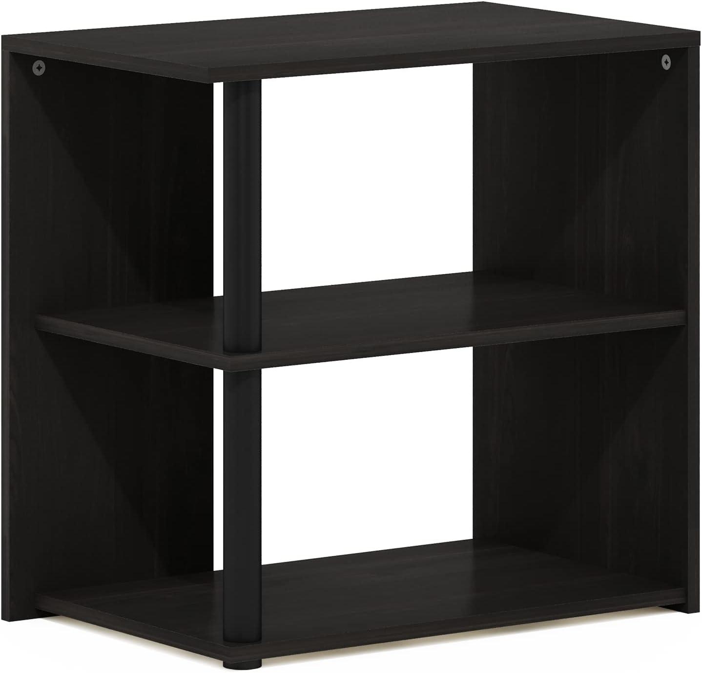 Espresso Black 2-Tier Laminated End Table