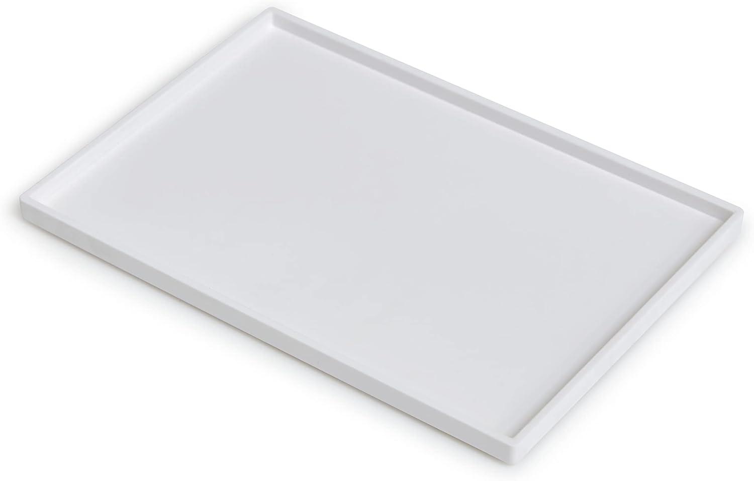 Slim White Stackable Plastic Letter Tray