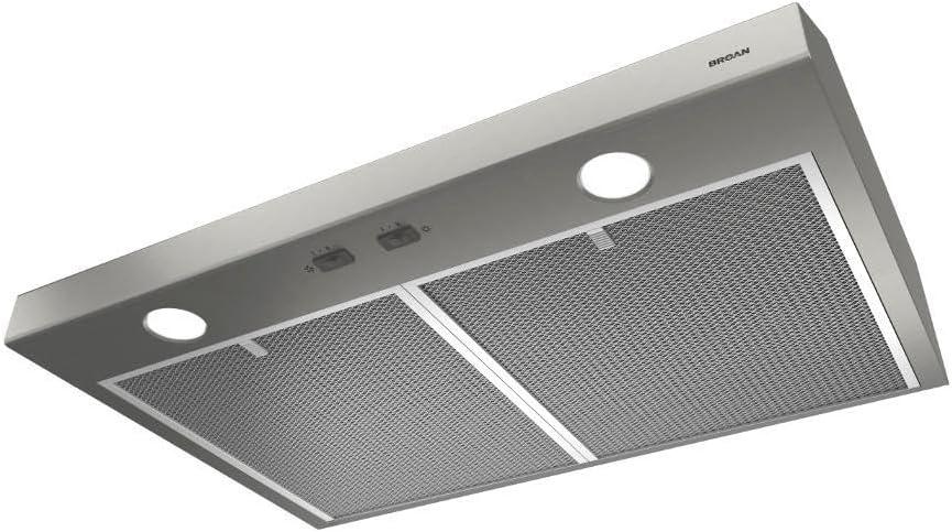 Broan NuTone 24" Steel 250 CFM Convertible Under Cabinet Range Hood with Mesh Filter