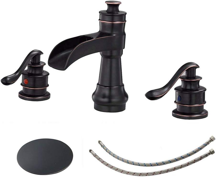 Widespread 2-handle Bathroom Faucet with Drain Assembly