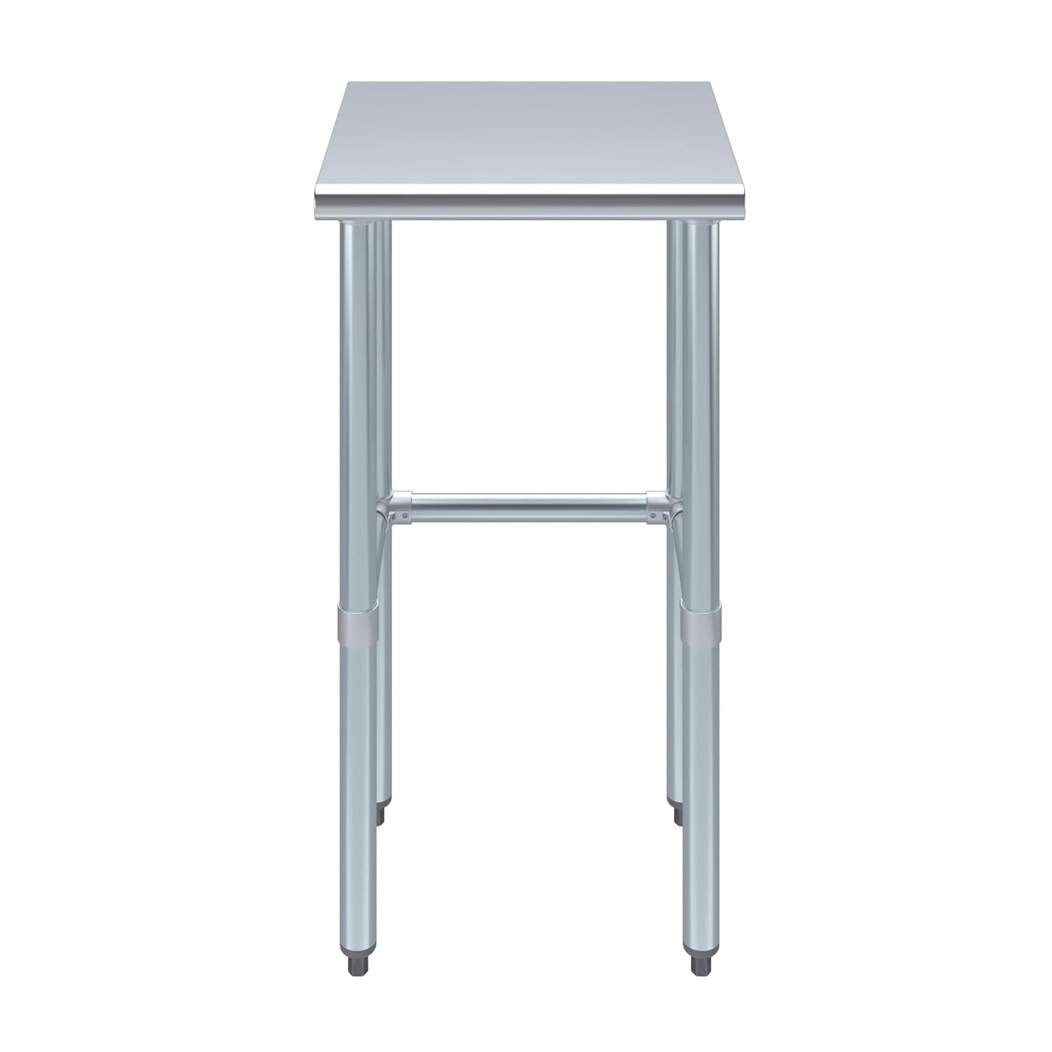 Amgood Stainless Steel Open Base Work Table