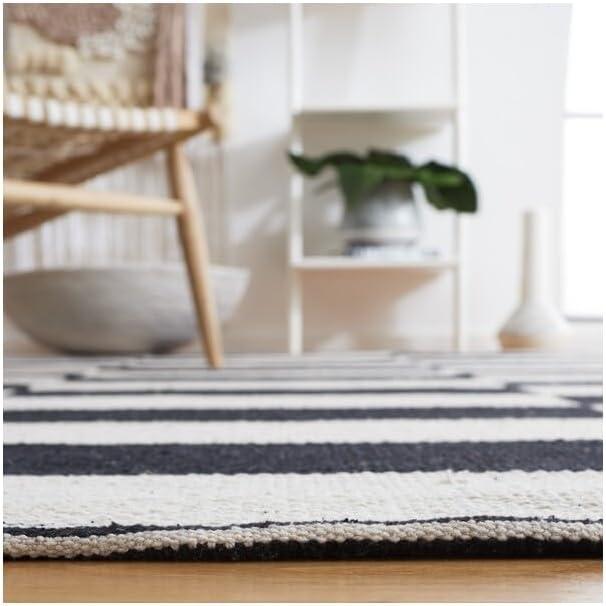 Montauk MTK705 Hand Woven Area Rug - Black/Ivory - 3'x5' - Safavieh.
