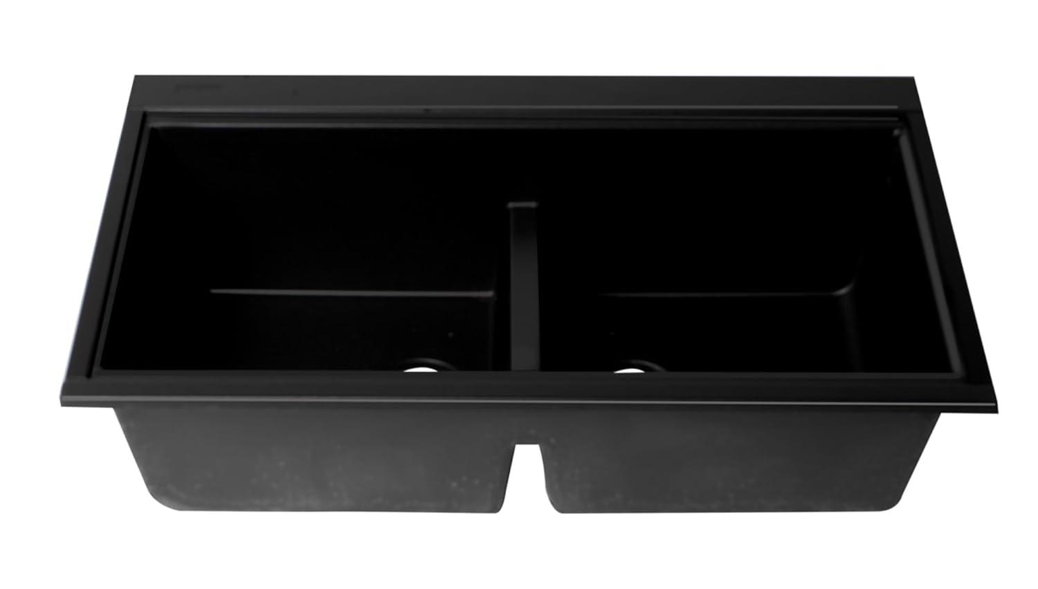 34'' L Double Bowl Granite Kitchen Sink