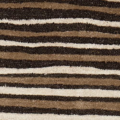 Martha Stewart Hand Drawn Stripe - MSR3619 - Indoor Hand Tufted Accent Rugs - Tilled Soil Brn - 2'6"x4'3"