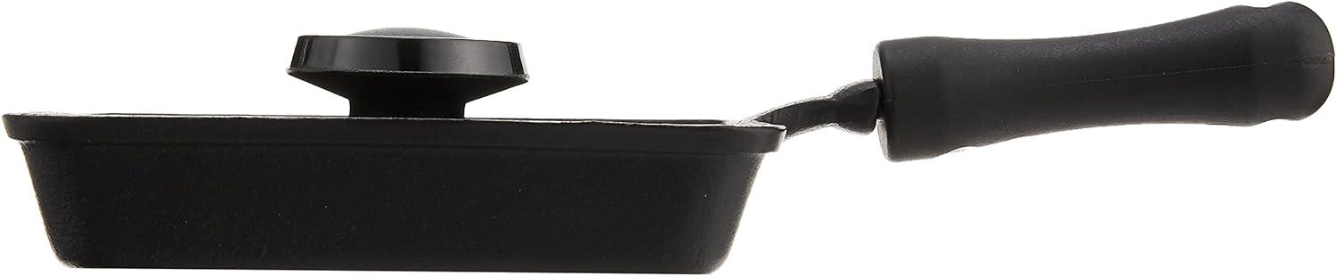 Norpro Mini Cast Iron Panini Pan with Press, 5.9 IN, As Shown