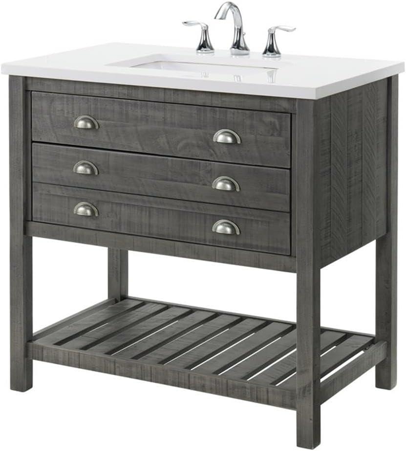 Martin Svensson Home Monterey 37" Wood Single Bathroom Vanity Gray