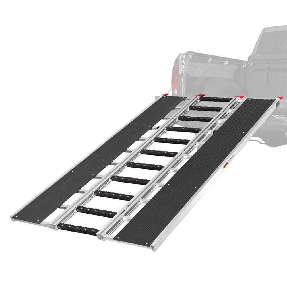 Black Ice SNO-9454-HDXW-S 7' 10in x 54in Folding Snowmobile Ramp, Stud Protectors