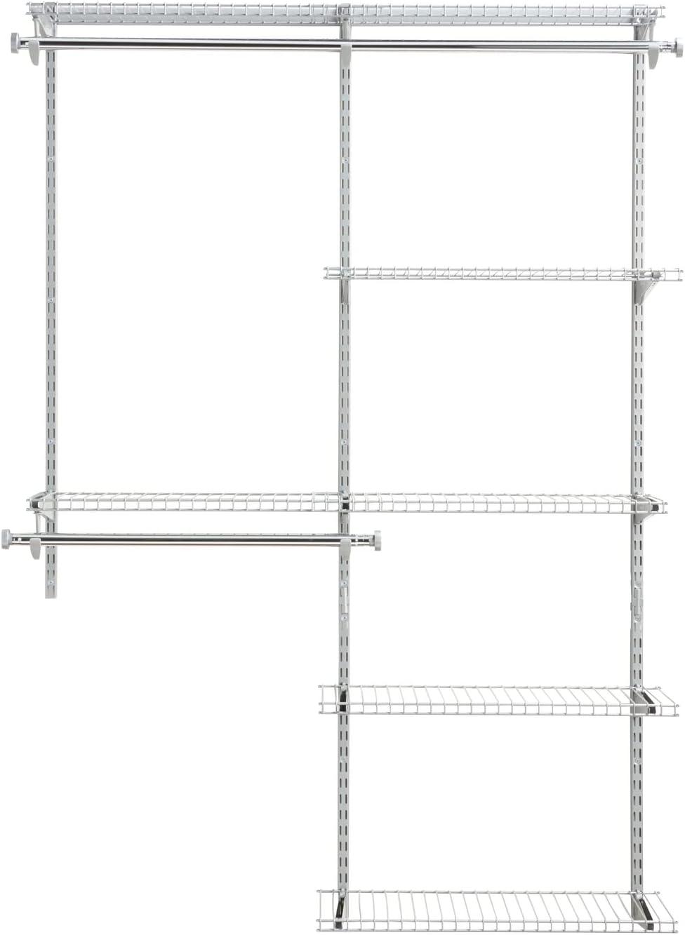 Satin Nickel 4-8ft Expandable Deluxe Closet Kit