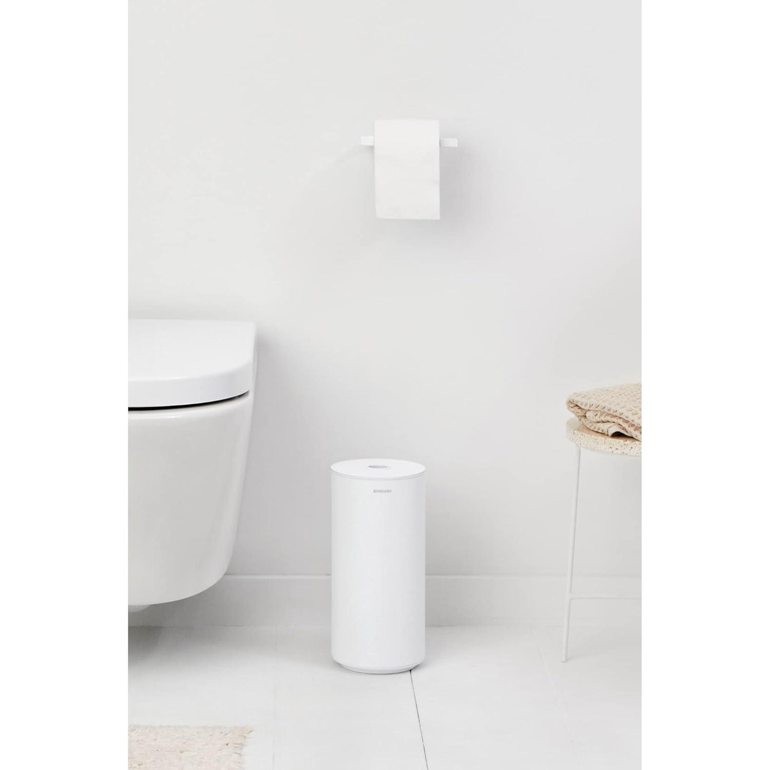 White Anti-Rust Wall-Mountable Toilet Roll Dispenser