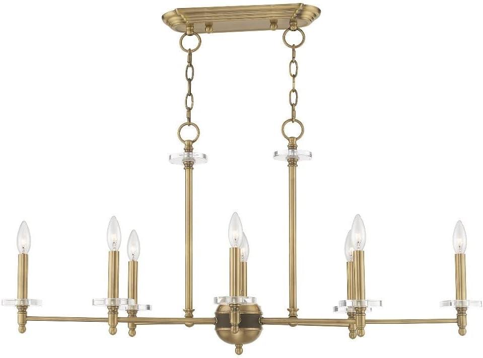 Livex Lighting Bennington 8 - Light Chandelier in  Antique Brass