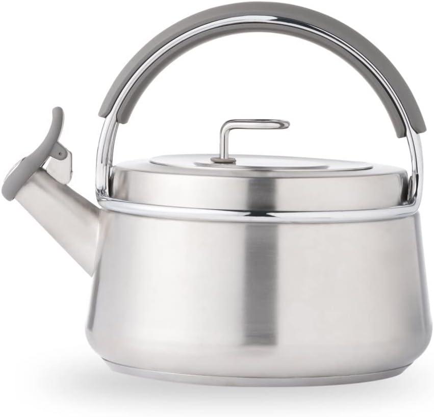 Stainless Steel Whistling Teapot with Heat Resistant Handle