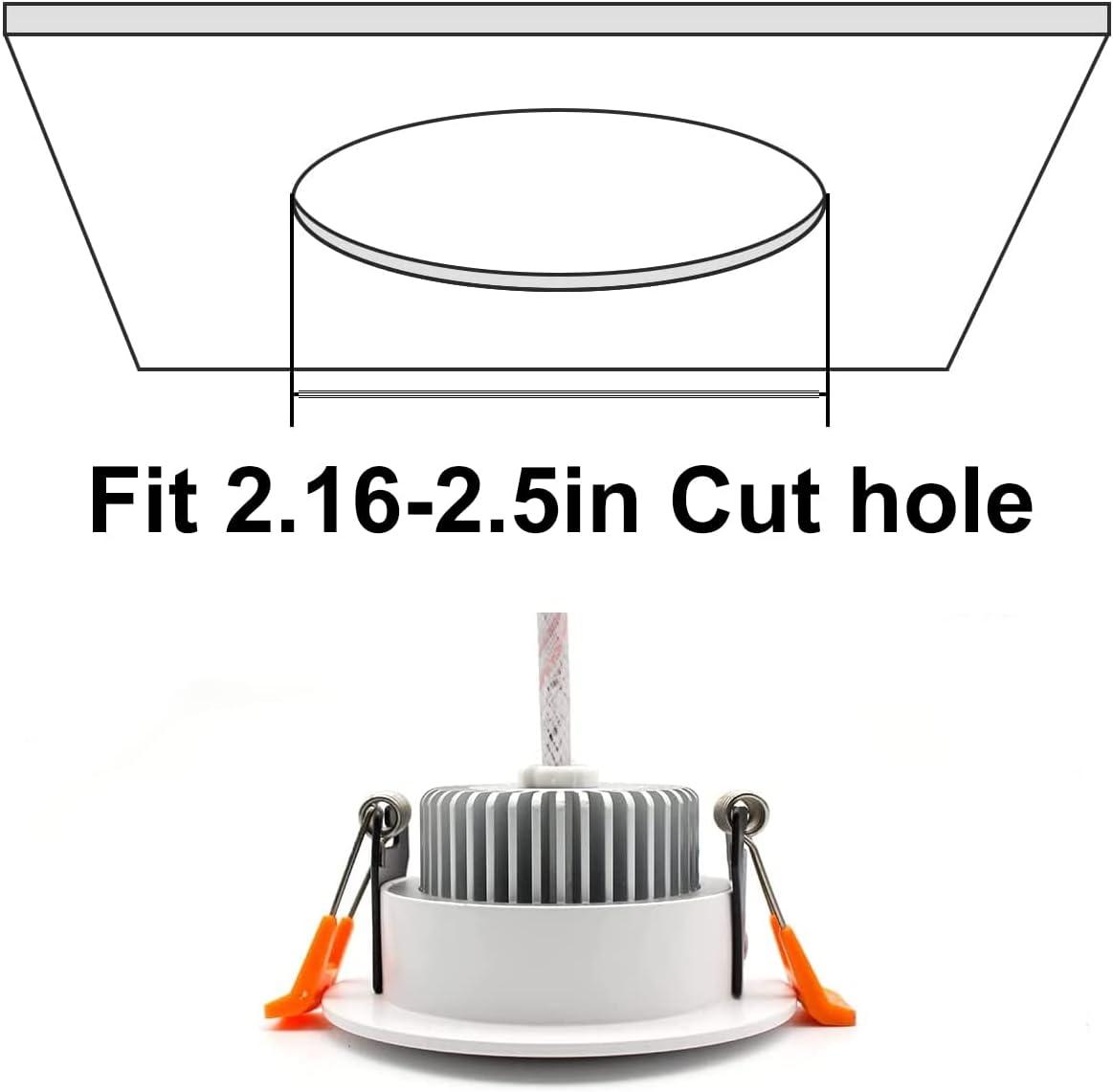 Warm White 3W LED Recessed Downlight with Gold Trim, 4 Pack