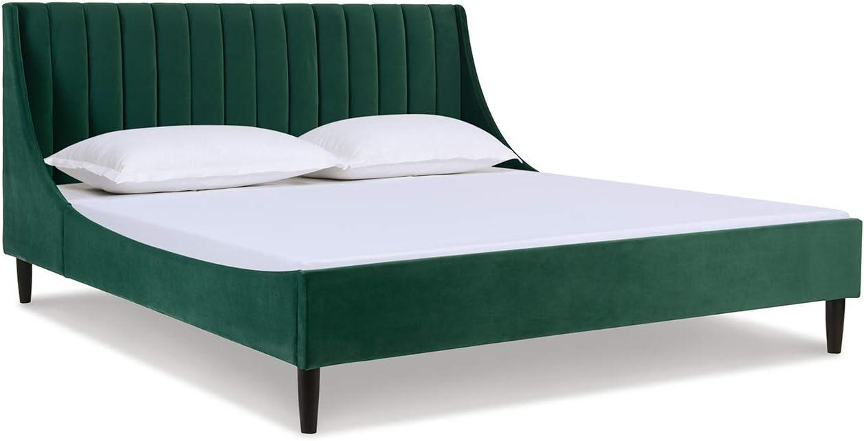 Jennifer Taylor Home Aspen Vertical Tufted Modern Headboard Platform Bed Set