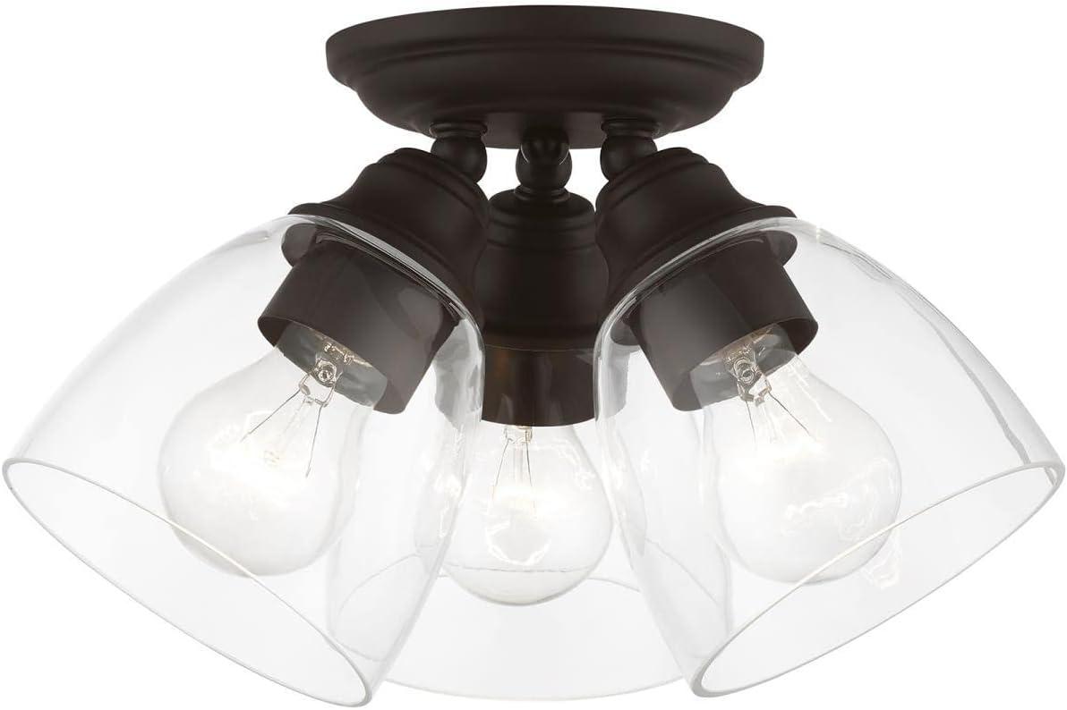 Livex Lighting Montgomery 3 - Light Flush Mount in  Bronze