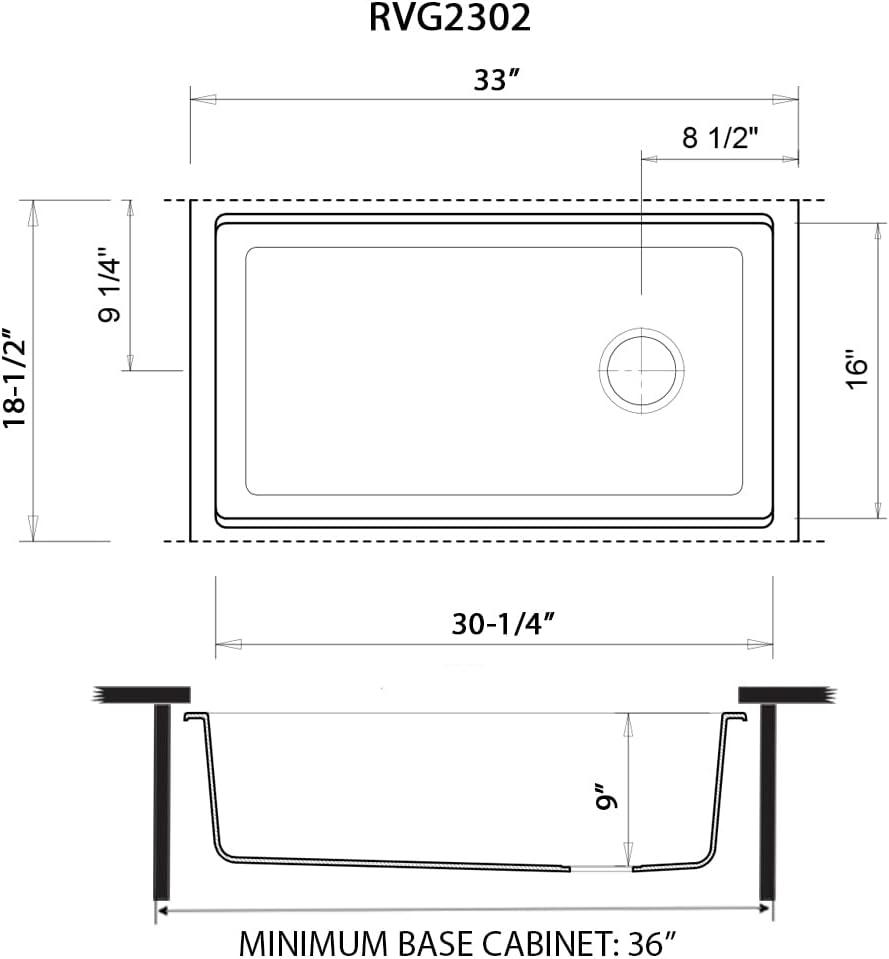 Ruvati 33-inch Undermount Workstation Granite Composite Kitchen Sink