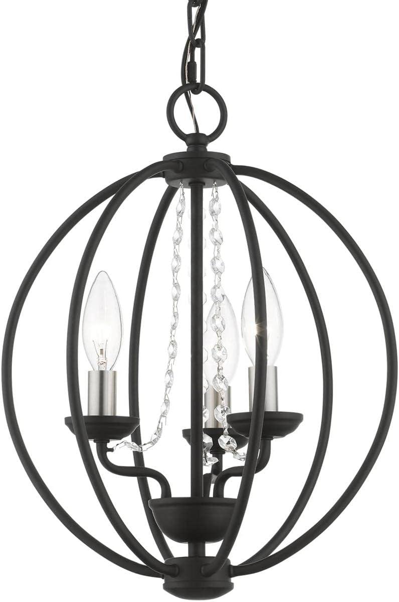 Livex Lighting Arabella 3 - Light Chandelier in  Black/Brushed Nickel