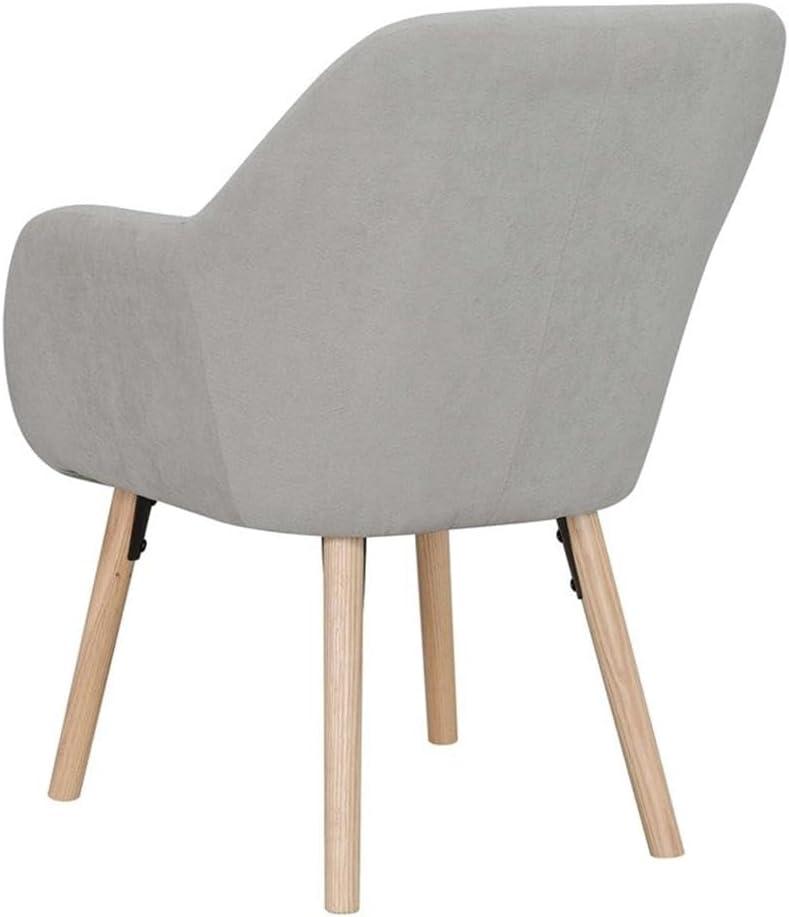 CLkPde Take a Seat Charlotte Accent Chair, 25.25" L x 26.75" W x 33.5" H, Pewter Gray Linen