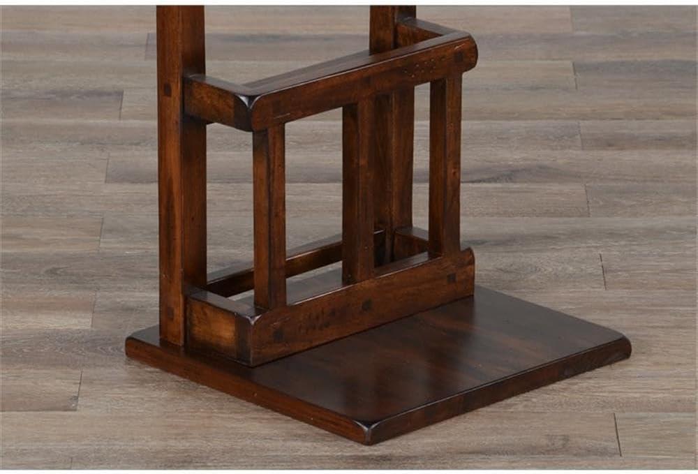 Sunny Designs Santa Fe Mesa de Compañero de Sofá de Madera Tradicional de 12,5" en Chocolate Oscuro