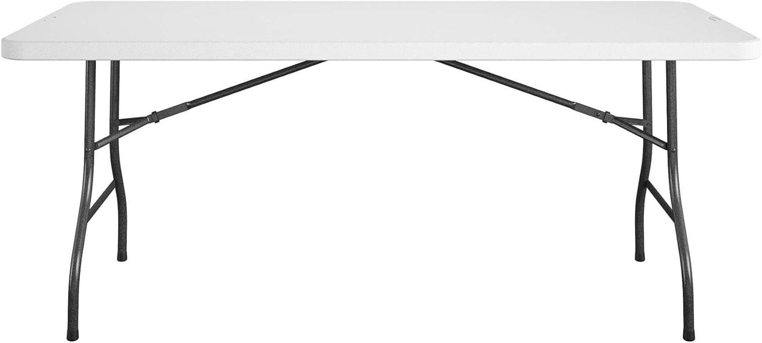 COSCO 6' Resin Folding Banquet Table, White