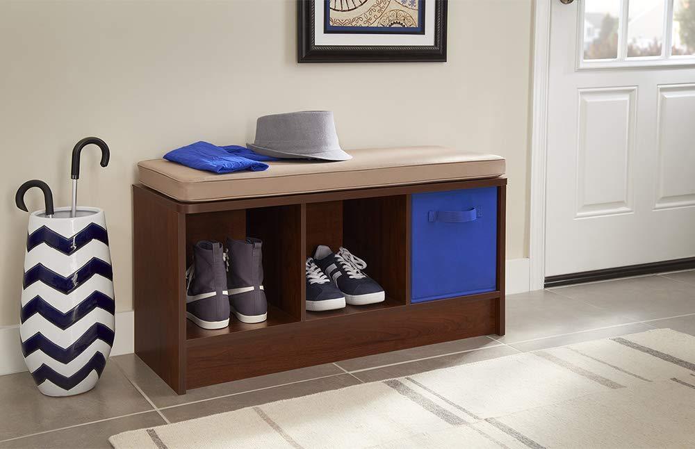 ClosetMaid Cubeicals 3-Cube Storage Bench with Tan Cushion
