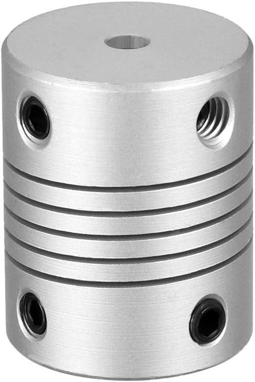 4mm to 4mm Shaft Coupling Flexible Coupler Motor Connector Joint L25xD19 Silver