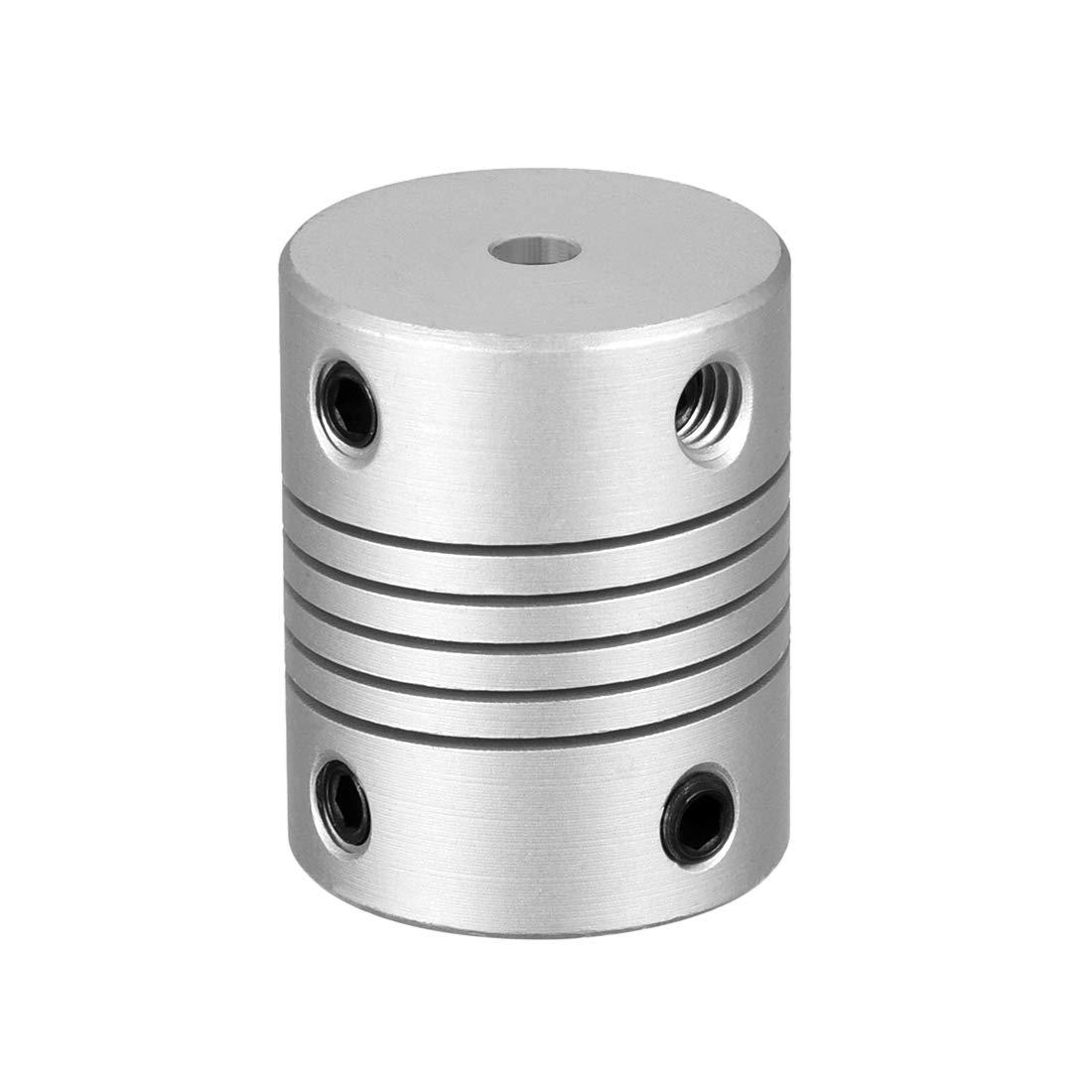 4mm to 4mm Shaft Coupling Flexible Coupler Motor Connector Joint L25xD19 Silver