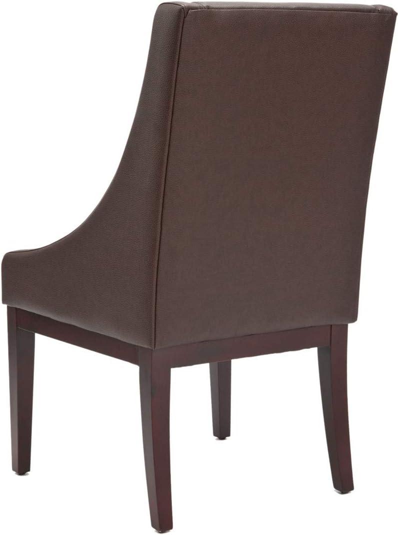 SAFAVIEH Velvet Sloping Arm Chair Champagne