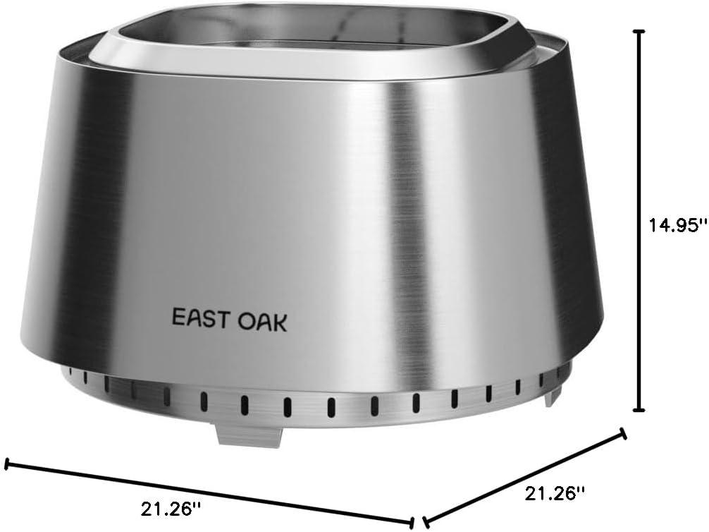 East Oak 21" Stainless Steel Smokeless Outdoor Fire Pit