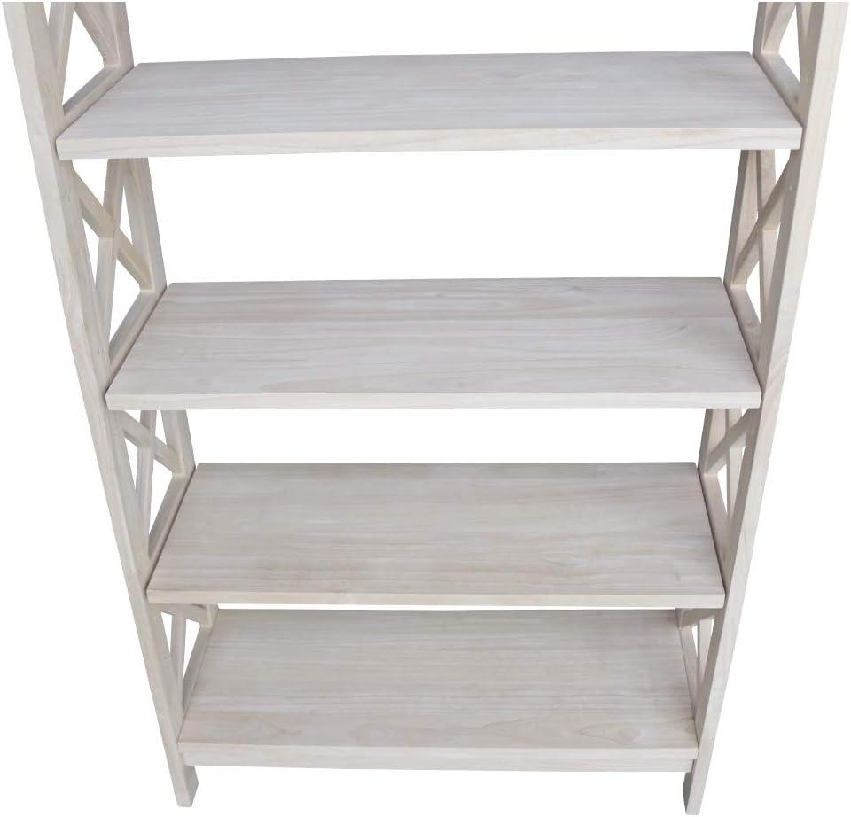 X-Sided Bookcase Unfinished - International Concepts