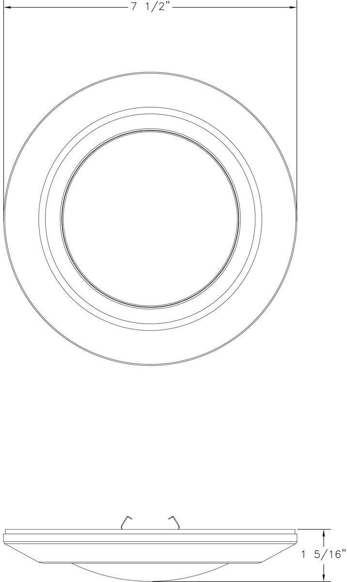 7-1/4" Intrinsic Collection Surface Mount LED in White