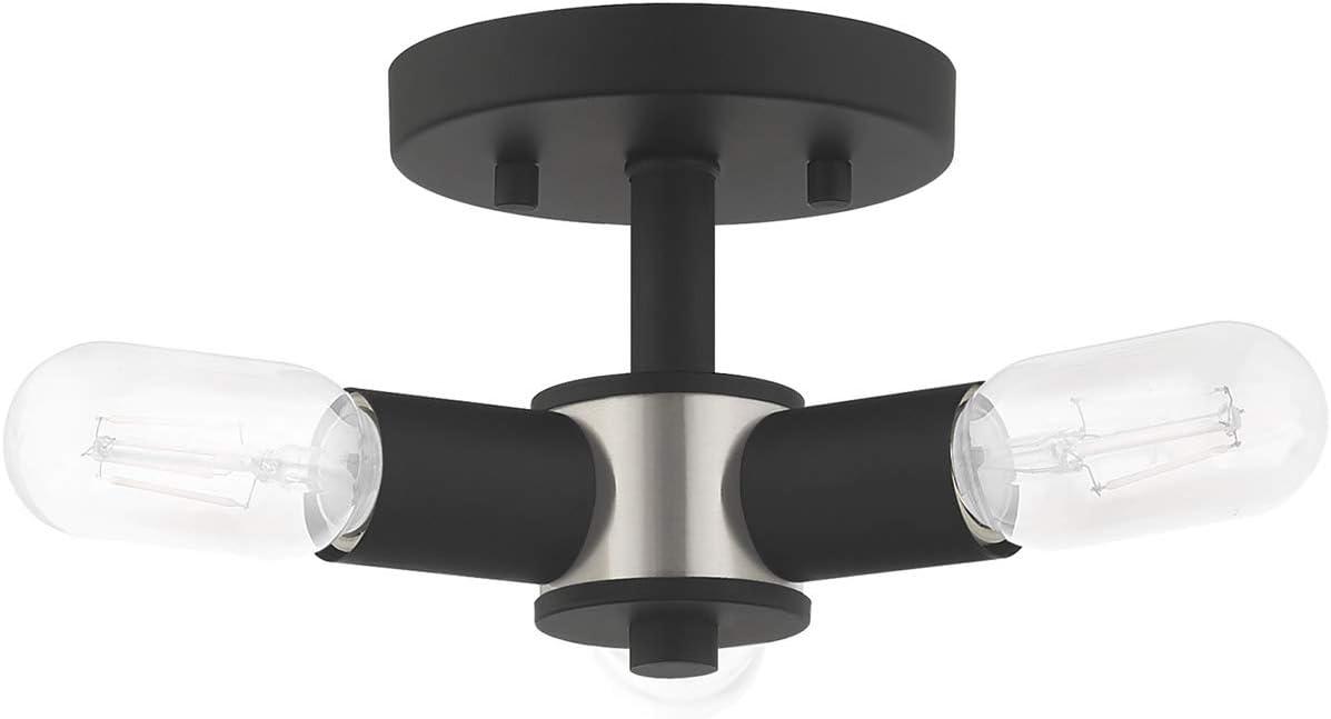 Livex Lighting Copenhagen 3 - Light Flush Mount in  Black