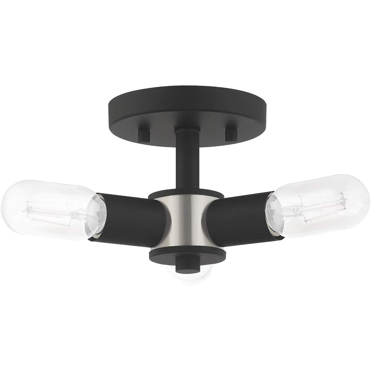 Livex Lighting Copenhagen 3 - Light Flush Mount in  Black