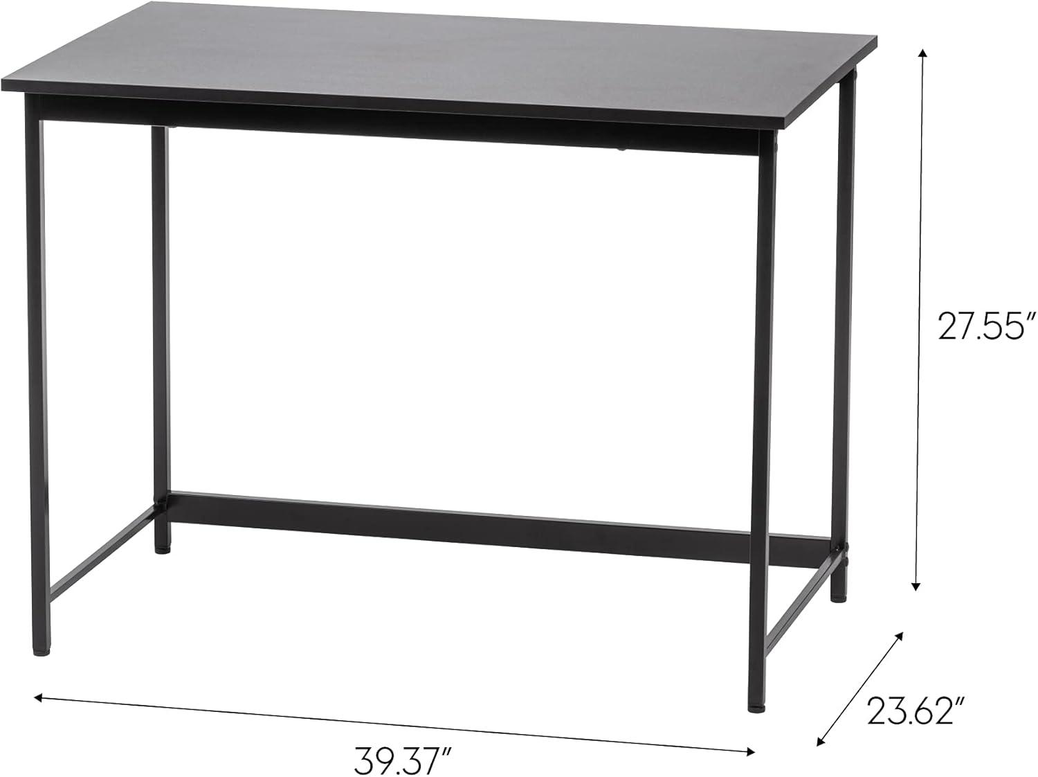 IRIS USA Simple Design Office Desk, Black