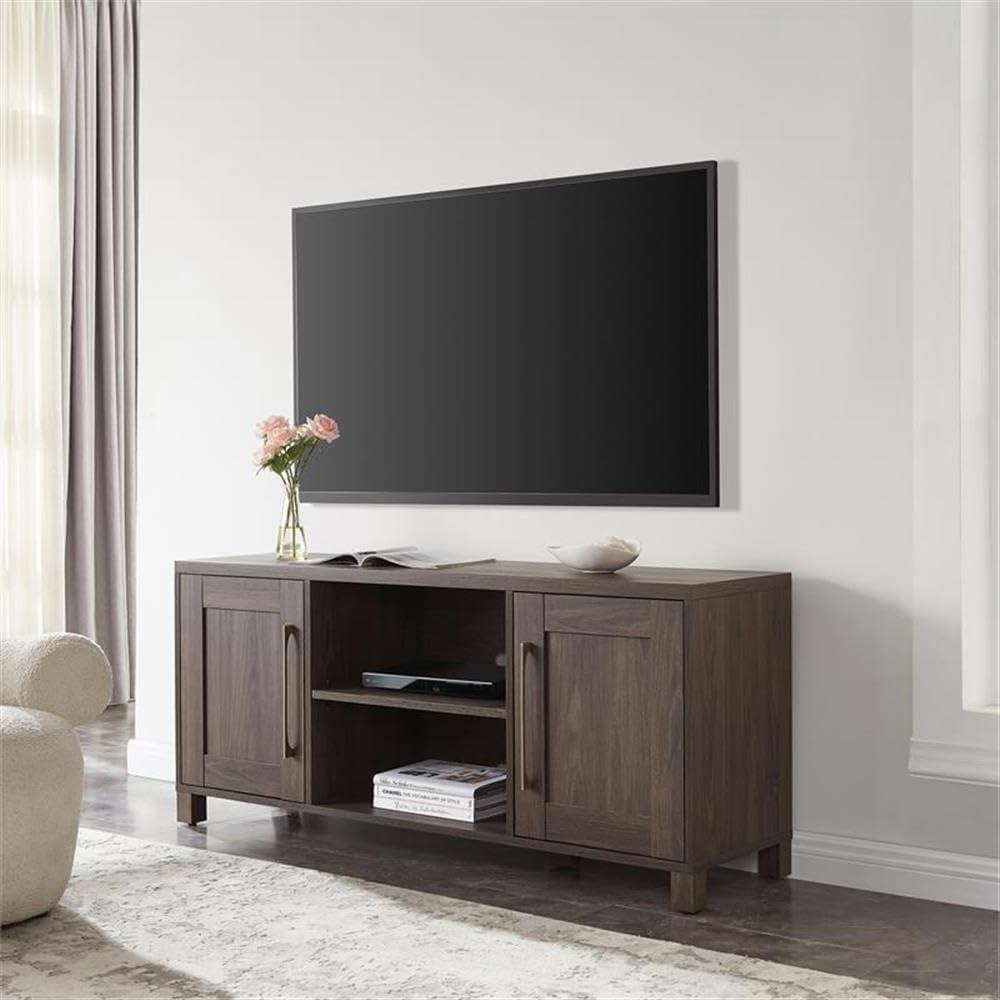 Evelyn&Zoe Chabot Rectangular TV Stand for TV's up to 65" in Alder Brown