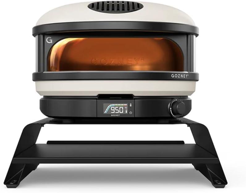 Black Steel Outdoor Pizza Oven Booster Stand