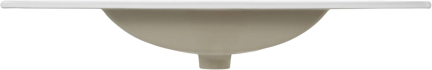 JONATHAN Y Ancillary 3-Hole Classic Contemporary Rectangular Ceramic Single Sink Basin Vanity Top