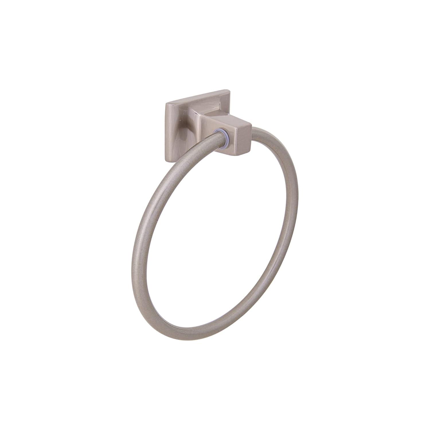 Design House 539163 Millbridge Wall-Mounted Towel Ring for Bathroom, Satin Nickel Finish