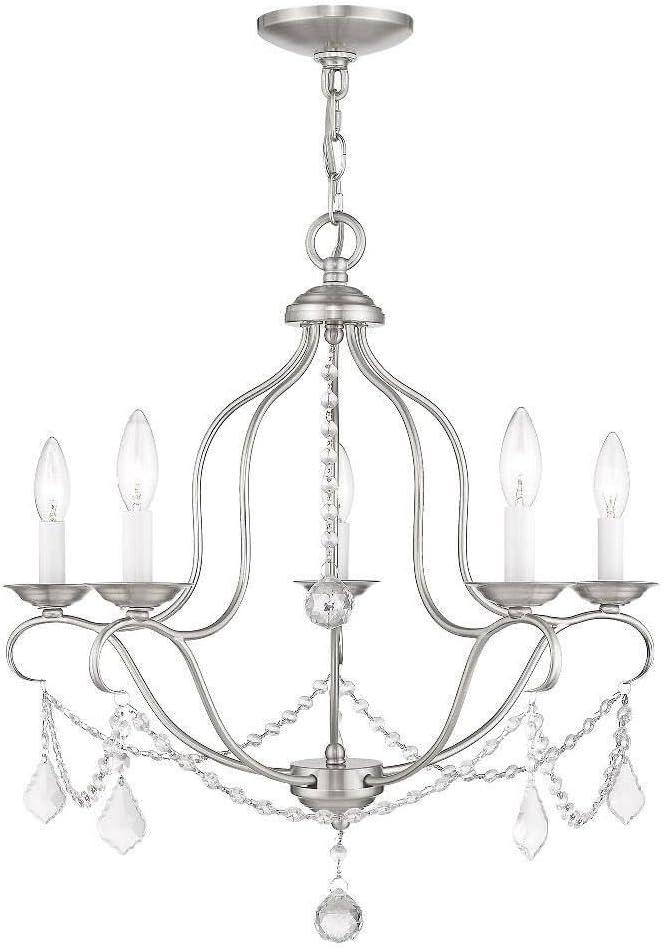 Livex Lighting Chesterfield 5 - Light Chandelier in  Brushed Nickel
