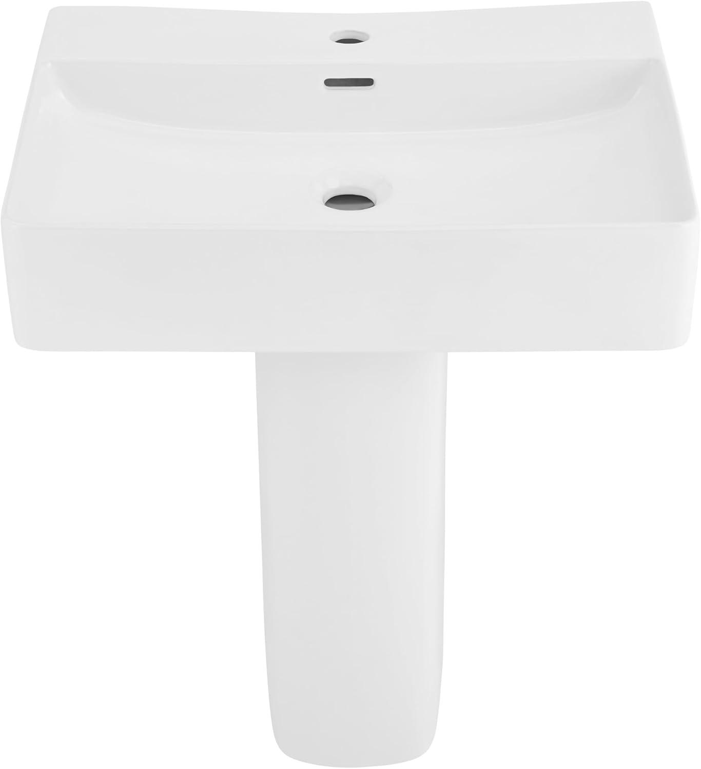 Concorde Square Two-Piece Pedestal Sink